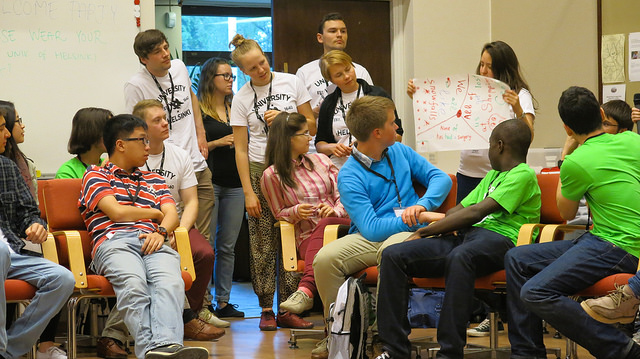 The attendants on the global millennium youth camp of 2014.