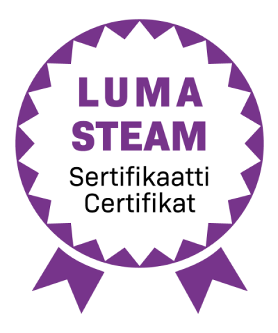 LUMA-sertificaatti/STEAM-certifikat -logo