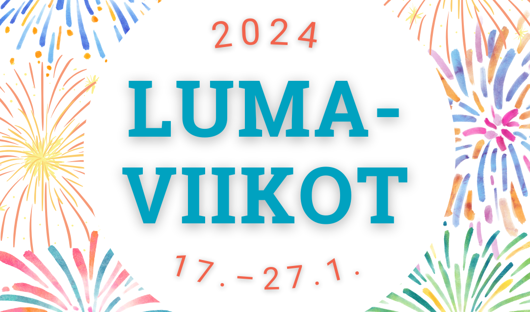 LUMA-viikkojen logo 2024, jossa lukee LUMA-viikot 17.-27.1.2024.